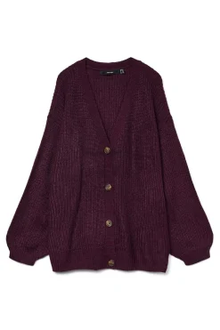 Vero Moda Curve Cárdigan de punto frío talla grande Morado Best