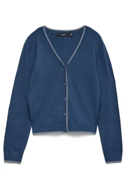 Vero Moda Cárdigan detalles en glitter Azul marino Online