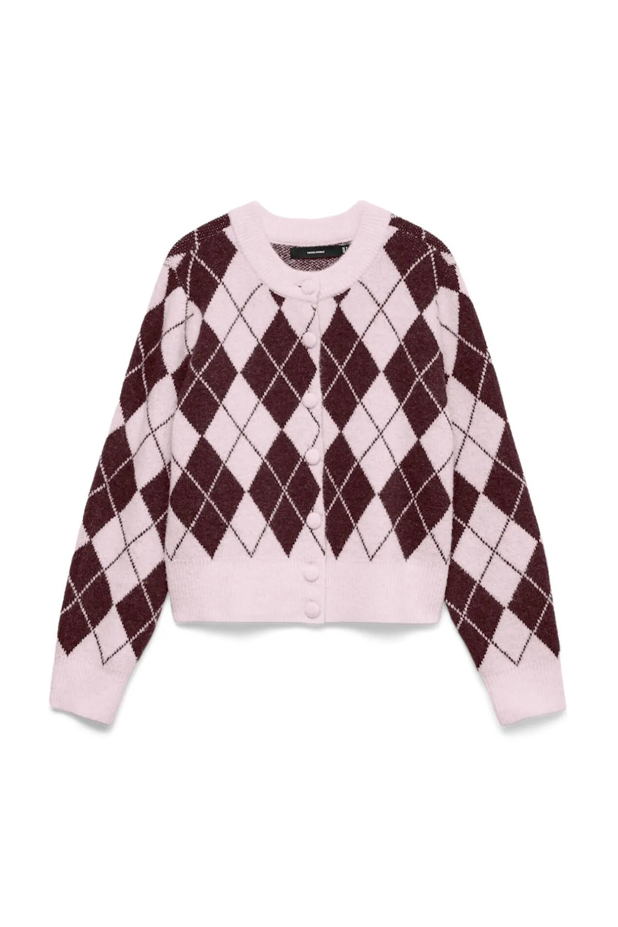 Vero Moda Cárdigan estampado rombos Rosa Outlet