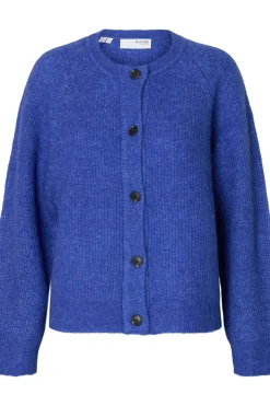 Selected Cárdigan lana y alpaca. Azul Best