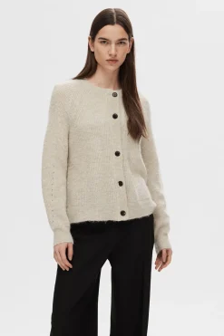 Selected Cárdigan lana y alpaca. Beige Outlet
