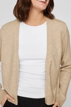 Vila Cárdigan largo de punto con viscosa Marr&oacute;n Sale