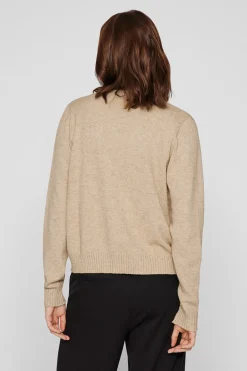 Vila Cárdigan largo de punto con viscosa Marr&oacute;n Sale