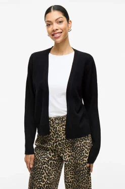 Vila Cárdigan largo de punto con viscosa Negro Hot