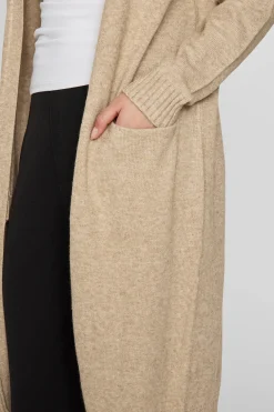 Vila Cárdigan largo de punto con viscosa Arena Sale