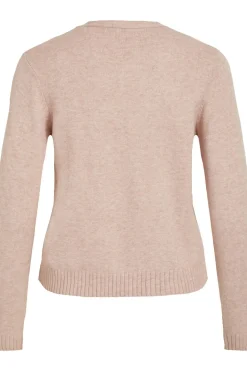 Vila Cárdigan largo de punto con viscosa Rosa Best