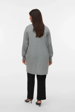 Vero Moda Curve Cárdigan largo talla grande Gris Clearance