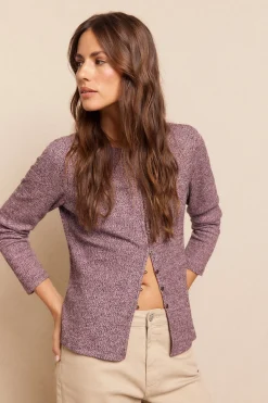 Slowlove Cárdigan melange Lila New