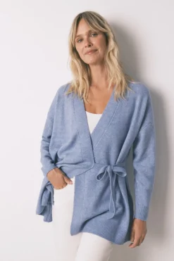 Women'secret Cárdigan midi punto tricot azul Discount