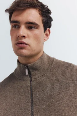 Springfield Cárdigan milano cremallera nude