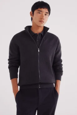 Springfield Cárdigan milano cremallera gris Outlet