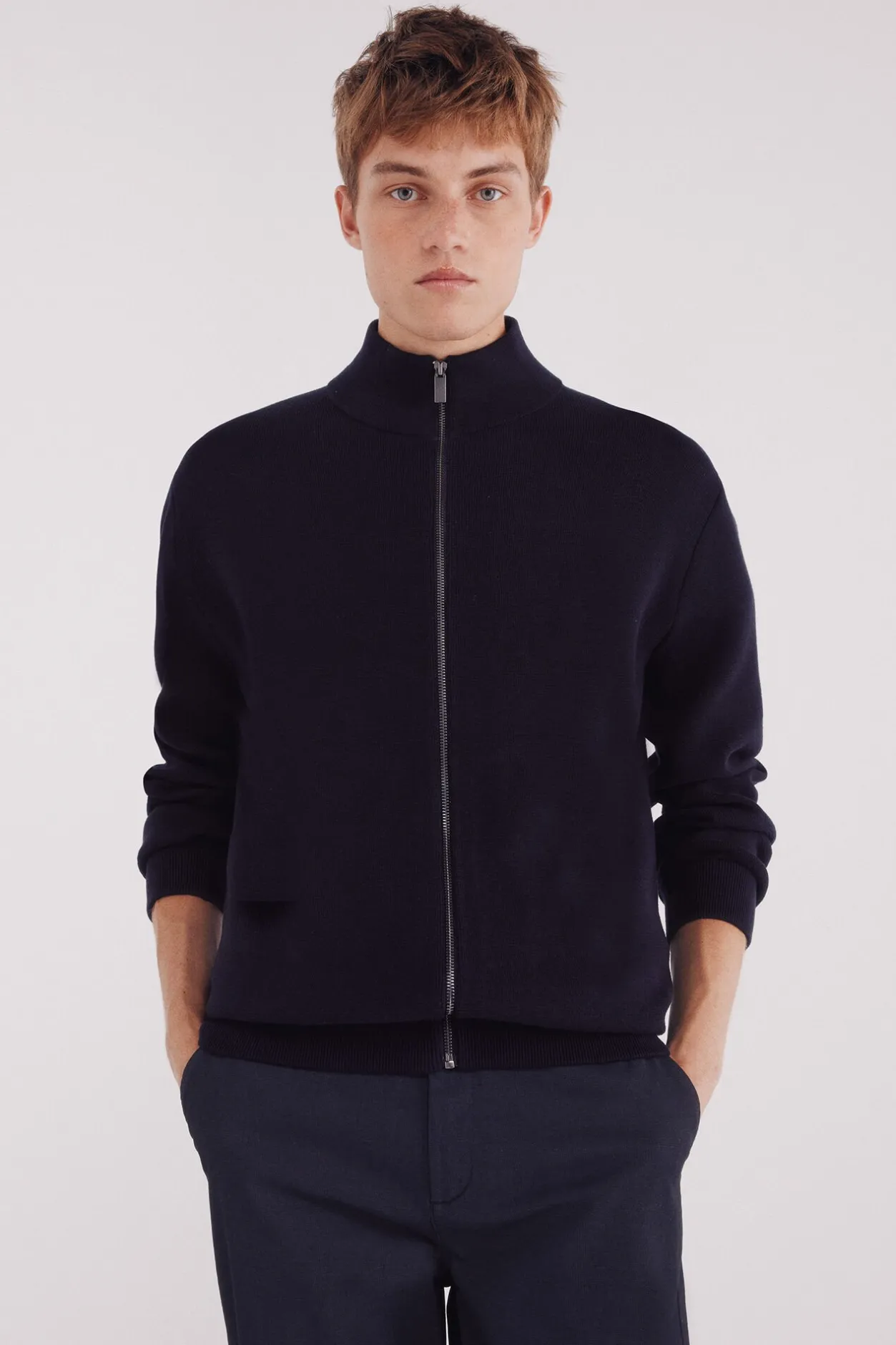 Springfield Cárdigan milano cremallera azul Discount