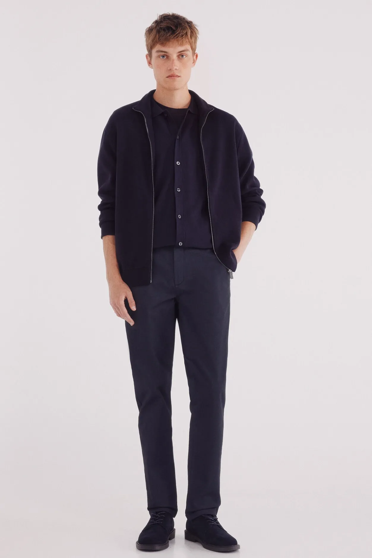 Springfield Cárdigan milano cremallera azul Discount