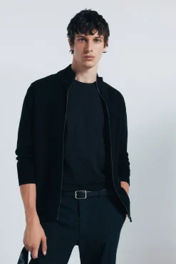 Springfield Cárdigan milano cremallera negro Outlet