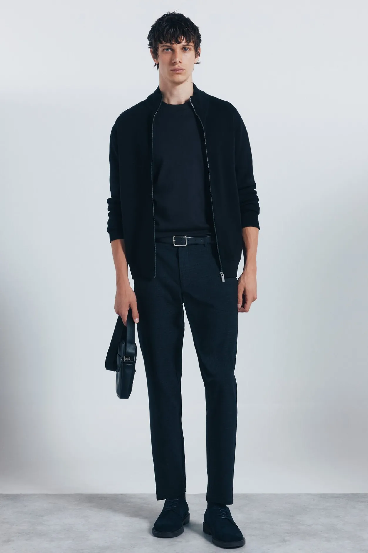 Springfield Cárdigan milano cremallera negro Outlet