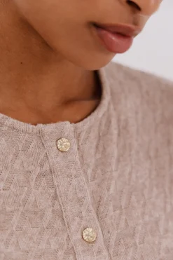 Cortefiel Cárdigan pata de gallo Marfil Sale