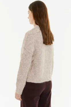 System Action Cárdigan pelo botones marfil Clearance