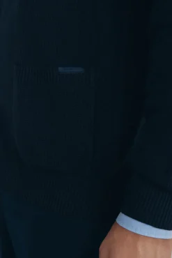 Pedro del Hierro Cárdigan punto algodón cuello polo botones Azul Outlet