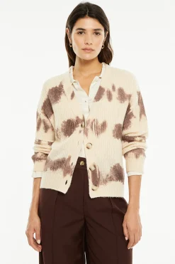 System Action Cárdigan punto estampado beige Hot