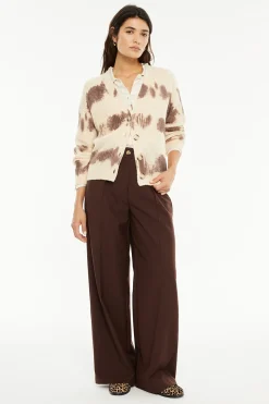 System Action Cárdigan punto estampado beige Hot