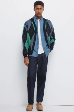 Springfield Cárdigan rombos azul Best