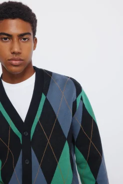 Springfield Cárdigan rombos azul Best