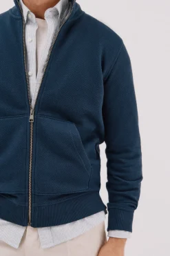 Cortefiel Cárdigan tejido estructura Azul marino Discount