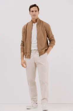 Cortefiel Cárdigan tejido estructura Camel Clearance