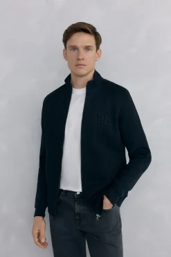 Pedro del Hierro Cárdigan tejido técnico Negro New