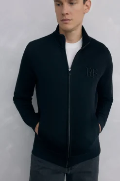 Pedro del Hierro Cárdigan tejido técnico Negro New