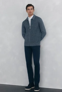 Pedro del Hierro Cárdigan torzal cremallera Azul Best