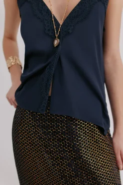 Hoss Intropia Cristina. Top lencero Negro Best