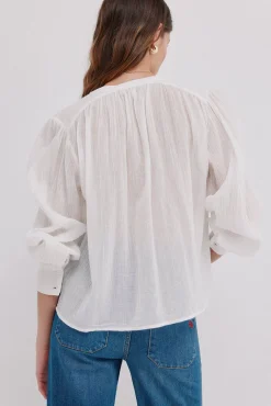 Hoss Intropia Cósima. Blusa bordados florales Blanco Clearance