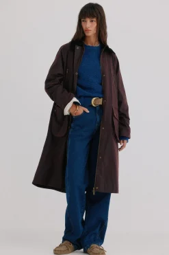 Hoss Intropia Damaris. Trench con bolsillos Granate Best