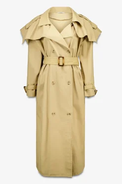 Hoss Intropia Danièle. Gabardina bordada Marfil New