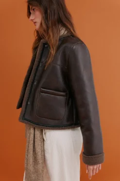 Hoss Intropia Delia. Chaqueta doble faz Marron oscuro Clearance