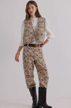 Hoss Intropia Édith. Chaleco estampado Multicolor New