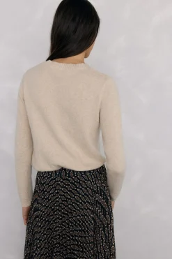 Pedro del Hierro Doble prenda jersey y capa con detalle volante Crudo Discount