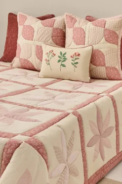Textura Edredón de patchwork tradicional rosa Discount