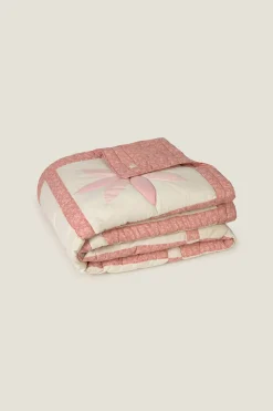 Textura Edredón de patchwork tradicional rosa Discount