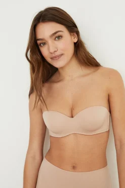 Women'secret ELEGANT Sujetador sin tirantes microfibra nude Online
