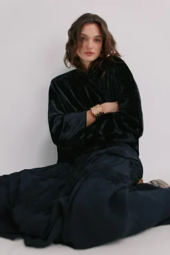 Hoss Intropia Ellen. Chaqueta de terciopelo Negro Clearance