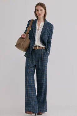 Hoss Intropia Elvira. Blazer cuadros Azul marino New