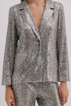 Hoss Intropia Emilia. Blazer lentejuelas Gris Online