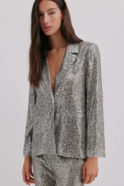 Hoss Intropia Emilia. Blazer lentejuelas Gris Online
