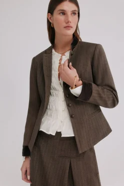 Hoss Intropia Emily. blazer entallada Marron New
