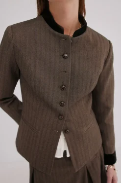 Hoss Intropia Emily. blazer entallada Marron New