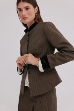 Hoss Intropia Emily. blazer entallada Marron New