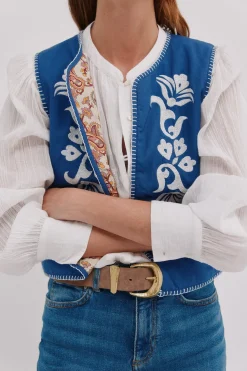 Hoss Intropia Emma. Chaleco boho Azul marino Hot