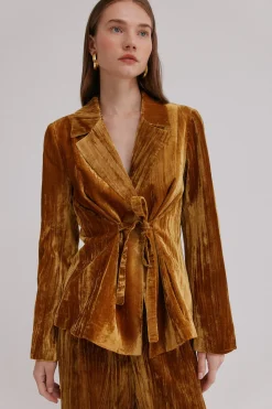 Hoss Intropia Erin. Blazer con lazada Dorado Discount